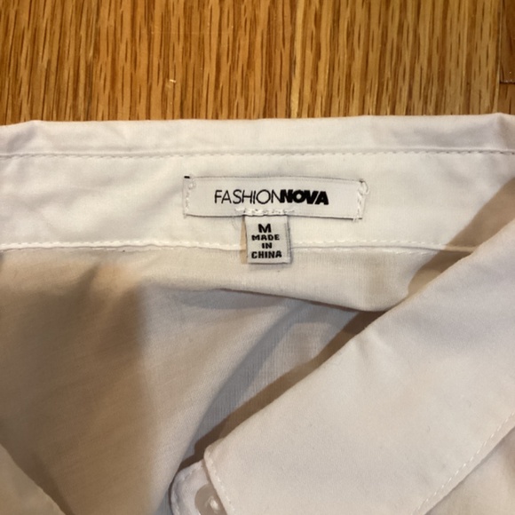 Cropped Drawstring Button-Up - Picture 4 of 4